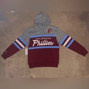Mitchell & Ness Gray and Maroon Philadelphia Phillies Hoodie